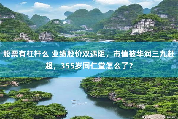 股票有杠杆么 业绩股价双遇阻，市值被华润三九赶超，355岁同仁堂怎么了？