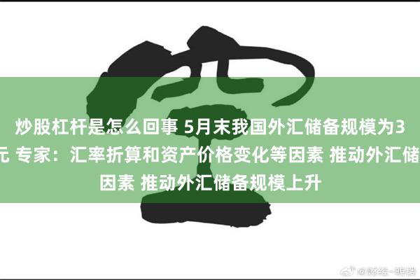 炒股杠杆是怎么回事 5月末我国外汇储备规模为32853亿美元 专家：汇率折算和资产价格变化等因素 推动外汇储备规模上升