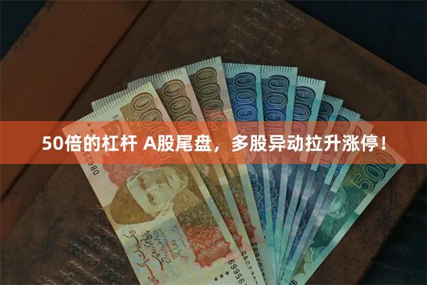 50倍的杠杆 A股尾盘，多股异动拉升涨停！