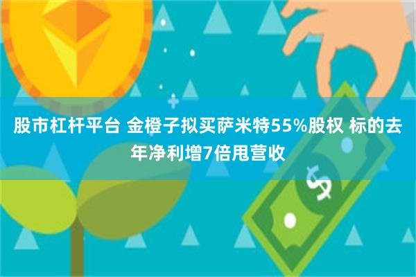 股市杠杆平台 金橙子拟买萨米特55%股权 标的去年净利增7倍甩营收