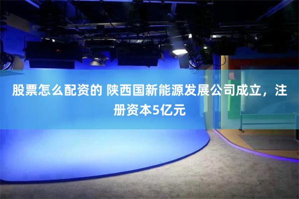 股票怎么配资的 陕西国新能源发展公司成立，注册资本5亿元